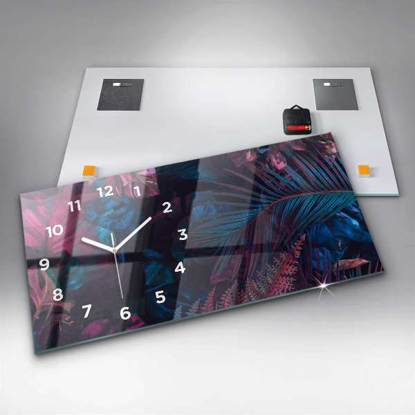 Horizontale Uhr mit motiv Exotische Blumen