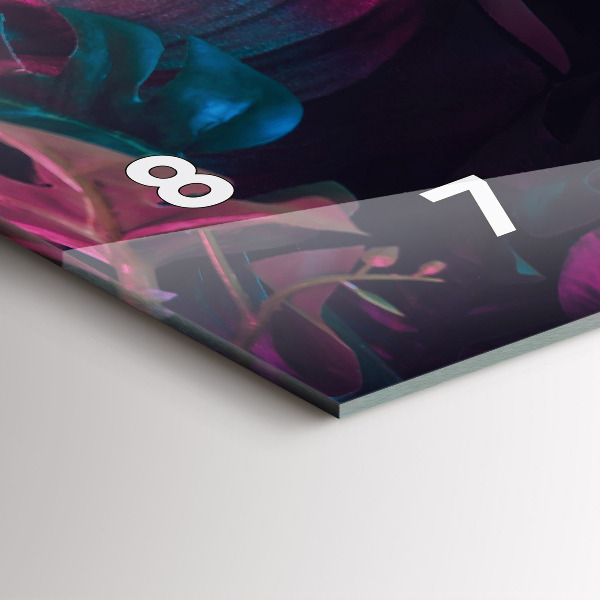 Horizontale Uhr mit motiv Exotische Blumen