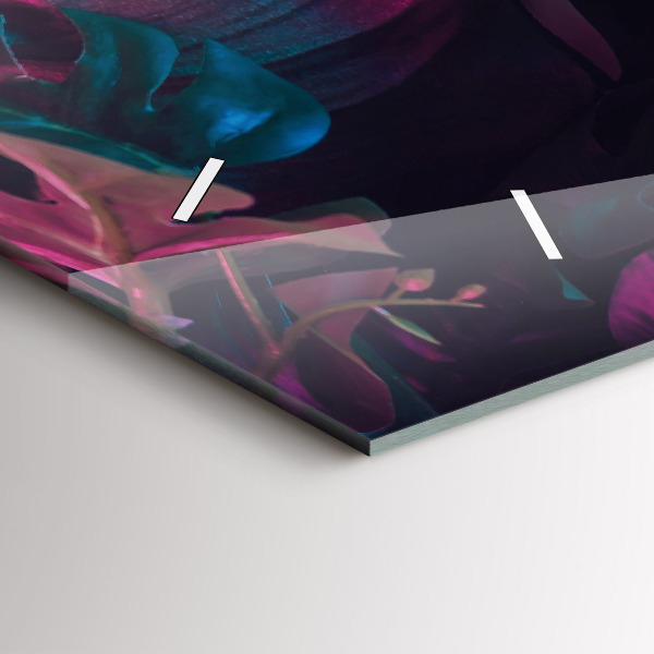 Horizontale Uhr mit motiv Exotische Blumen