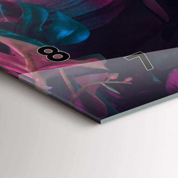 Horizontale Uhr mit motiv Exotische Blumen