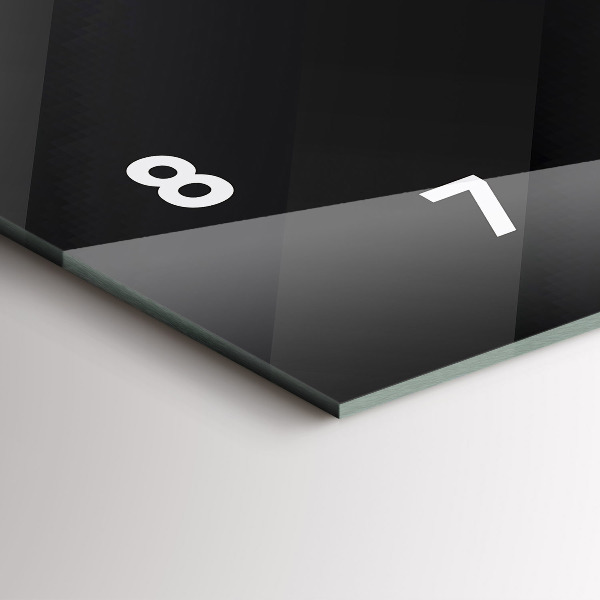 Horizontale Uhr Dunkles Wandmuster