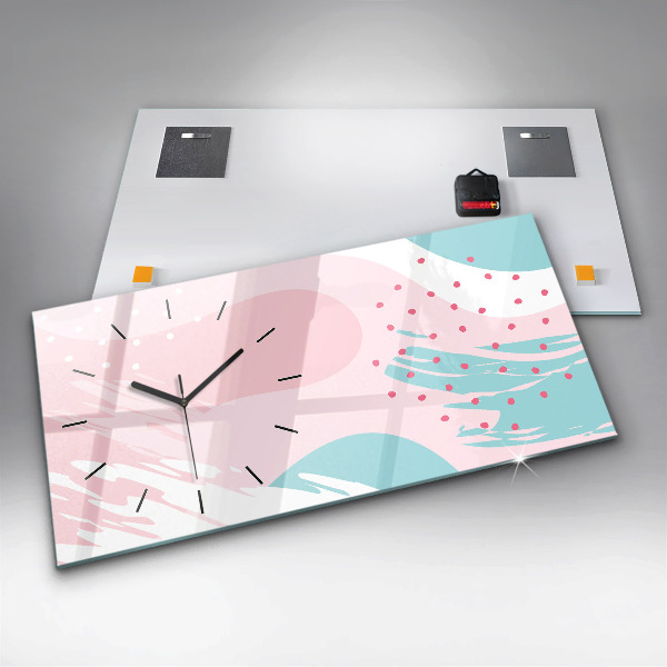 Horizontale Uhr mit motiv Pastell Abstraktion