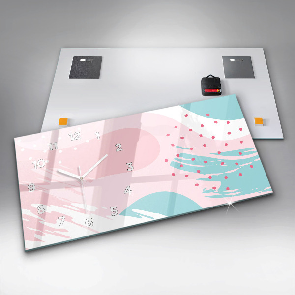 Horizontale Uhr mit motiv Pastell Abstraktion