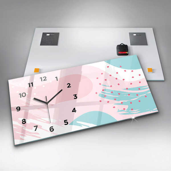Horizontale Uhr mit motiv Pastell Abstraktion
