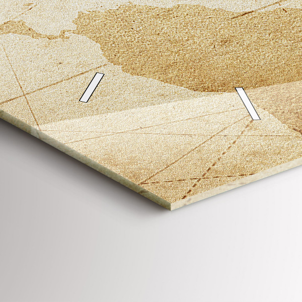 Horizontale Uhr mit motiv Vintage-Weltkarte