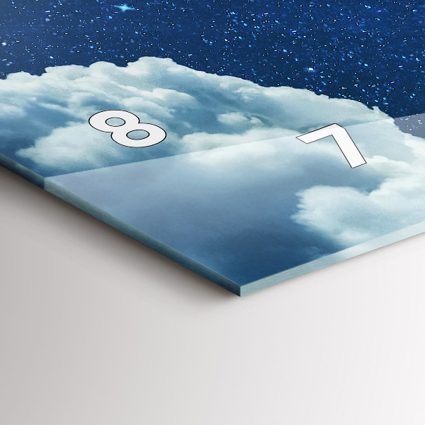 Horizontale Uhr mit motiv Nachthimmel