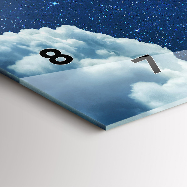 Horizontale Uhr mit motiv Nachthimmel