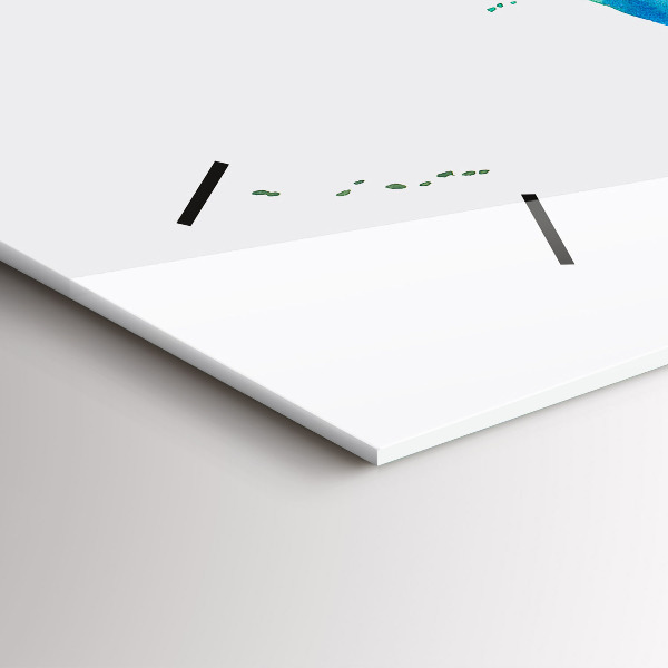 Horizontale Uhr Aquarell Weltkarte