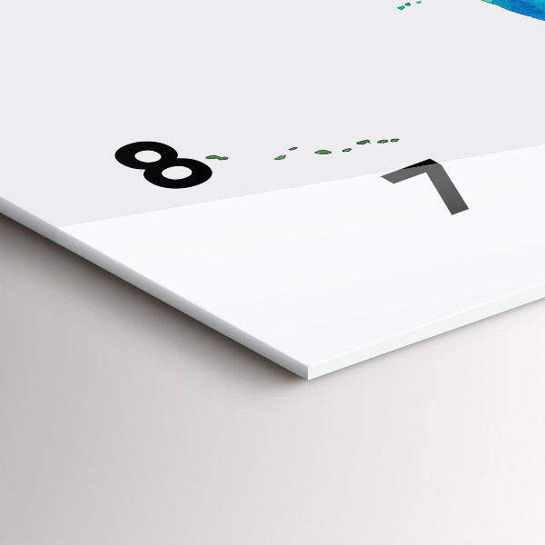 Horizontale Uhr Aquarell Weltkarte