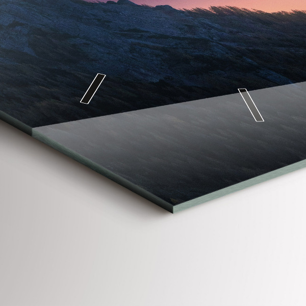 Horizontale Uhr Bergspitzen Landschaft