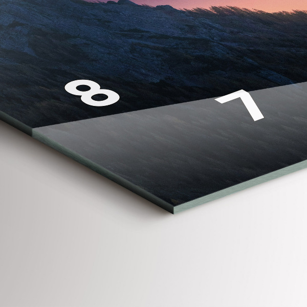 Horizontale Uhr Bergspitzen Landschaft