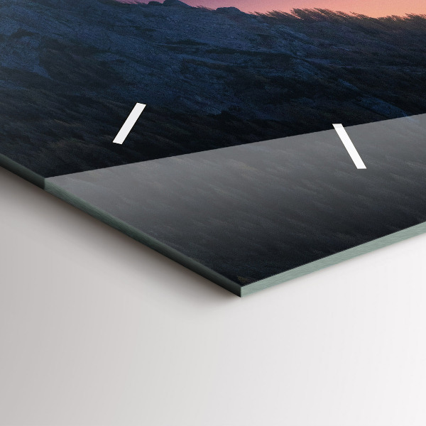 Horizontale Uhr Bergspitzen Landschaft