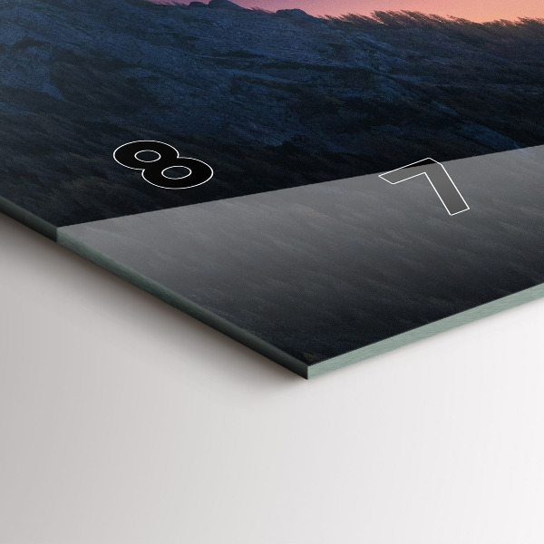 Horizontale Uhr Bergspitzen Landschaft