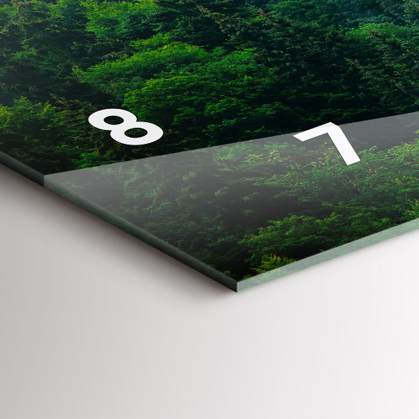 Horizontale Uhr mit motiv Nebliger Wald