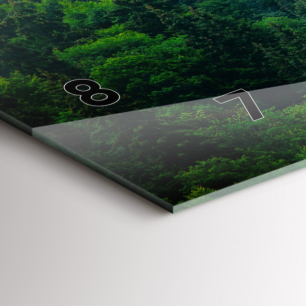 Horizontale Uhr mit motiv Nebliger Wald