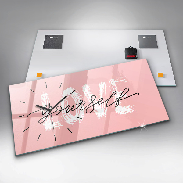 Horizontale Uhr mit motiv Liebe dich selbst Inschrift