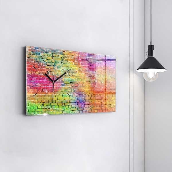 Horizontale Uhr mit motiv Bemalte Wand