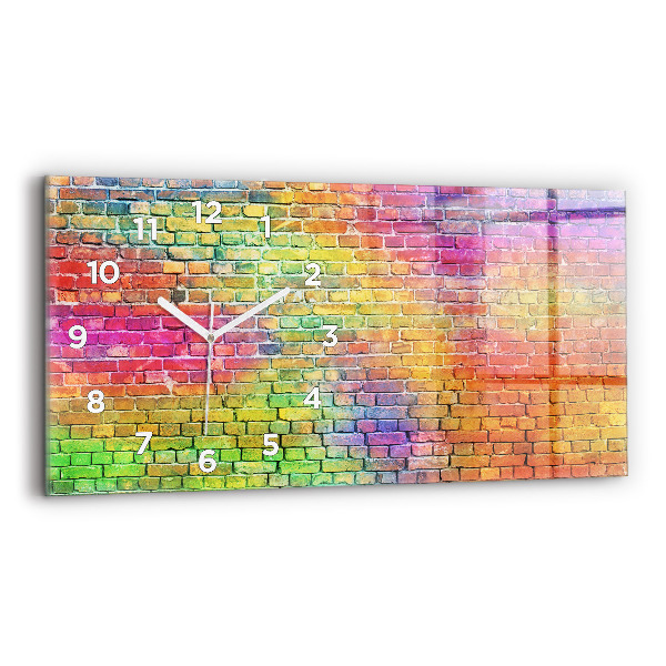 Horizontale Uhr mit motiv Bemalte Wand