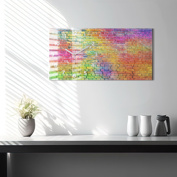 Horizontale Uhr mit motiv Bemalte Wand
