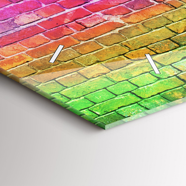 Horizontale Uhr mit motiv Bemalte Wand