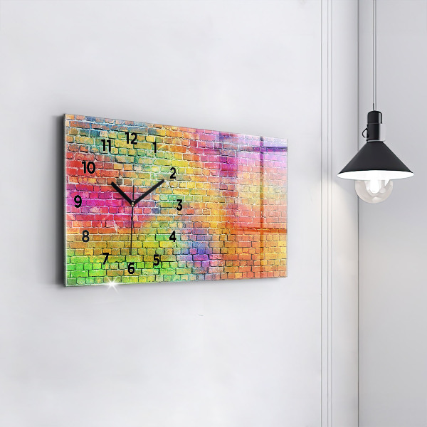 Horizontale Uhr mit motiv Bemalte Wand