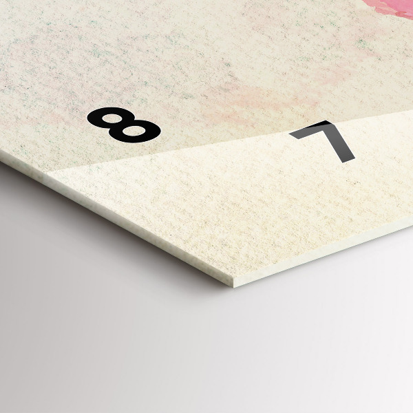 Horizontale Uhr Aquarell Weltkarte