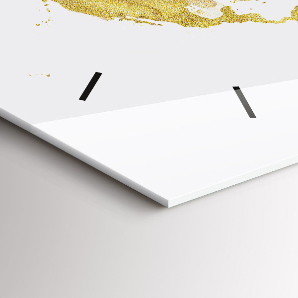 Horizontale Uhr Goldene Weltkarte