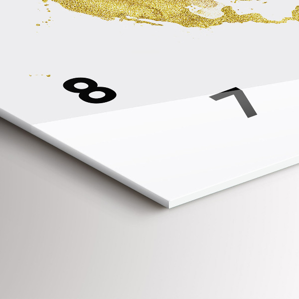 Horizontale Uhr Goldene Weltkarte