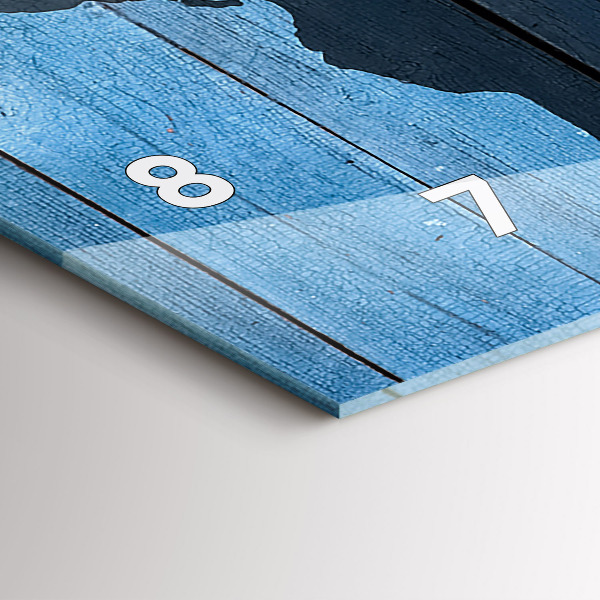 Horizontale Uhr mit motiv Tafel Weltkarte