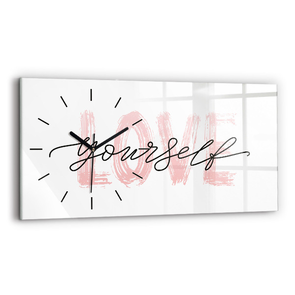Horizontale Uhr Inschrift Liebe dich selbst