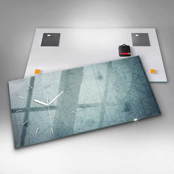 Horizontale Uhr mit motiv Vintage-Karte