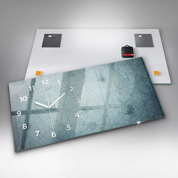 Horizontale Uhr mit motiv Vintage-Karte