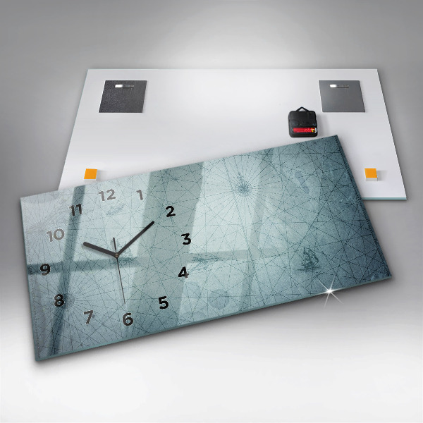 Horizontale Uhr mit motiv Vintage-Karte