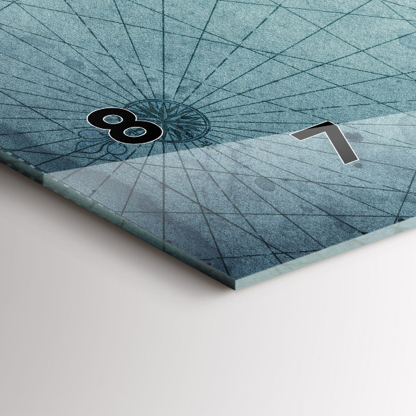 Horizontale Uhr mit motiv Vintage-Karte