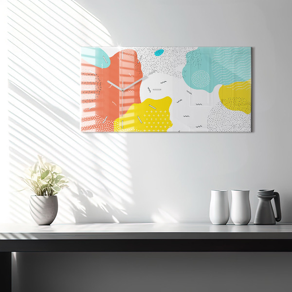 Horizontale Uhr mit motiv POP abstrakt