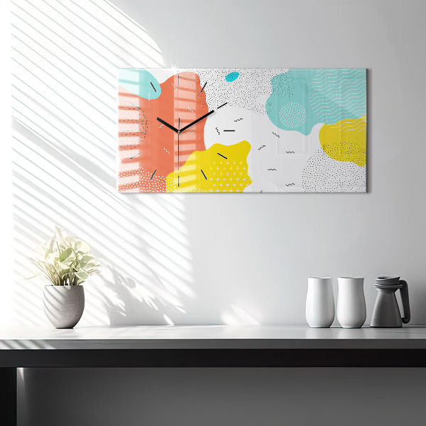 Horizontale Uhr mit motiv POP abstrakt