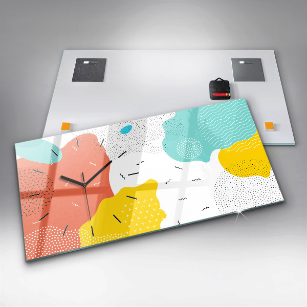 Horizontale Uhr mit motiv POP abstrakt