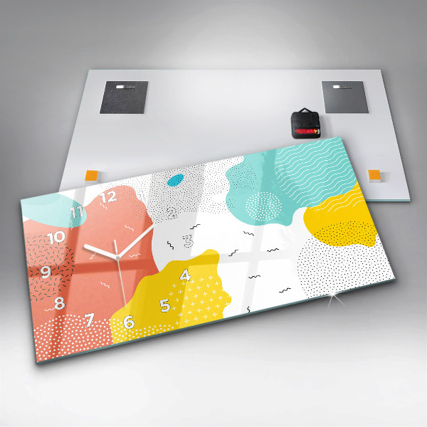 Horizontale Uhr mit motiv POP abstrakt