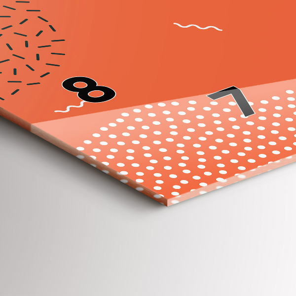 Horizontale Uhr mit motiv POP abstrakt