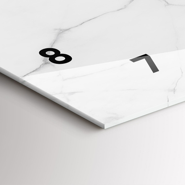 Horizontale Uhr Dekorativer Marmor