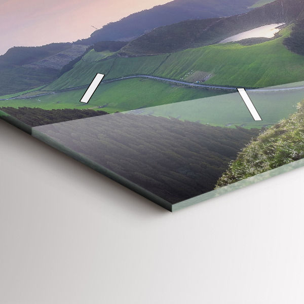 Horizontale Uhr mit motiv Berglandschaft