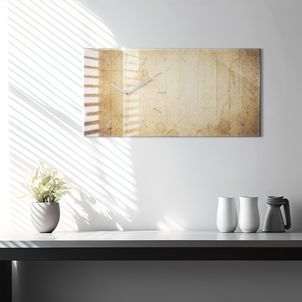 Horizontale Uhr mit motiv Alte Weltkarte