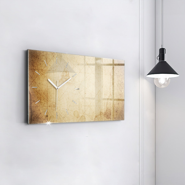 Horizontale Uhr mit motiv Alte Weltkarte