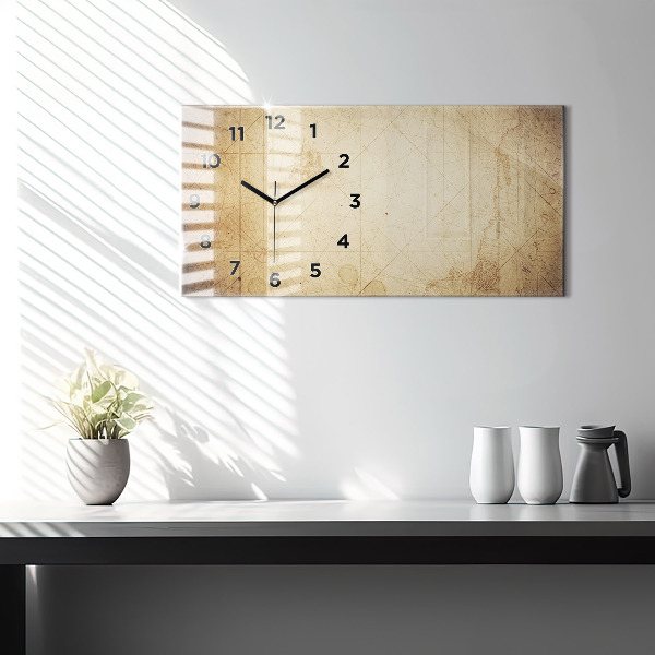 Horizontale Uhr mit motiv Alte Weltkarte
