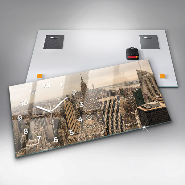 Horizontale Uhr Landschaft Stadt