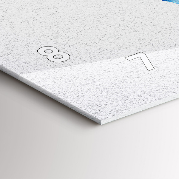 Horizontale Uhr mit motiv Aquarellierte Weltkarte