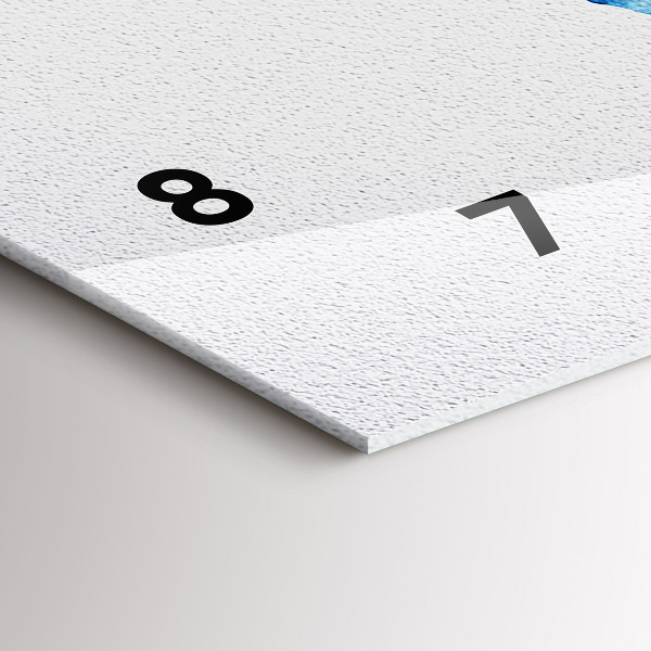 Horizontale Uhr mit motiv Aquarellierte Weltkarte