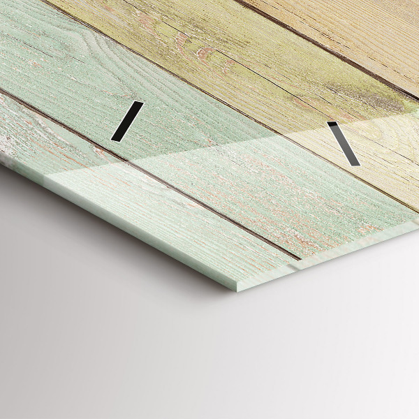 Horizontale Uhr Farbige Tafeln