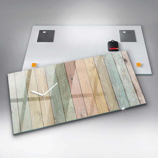 Horizontale Uhr Farbige Tafeln