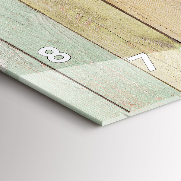 Horizontale Uhr Farbige Tafeln